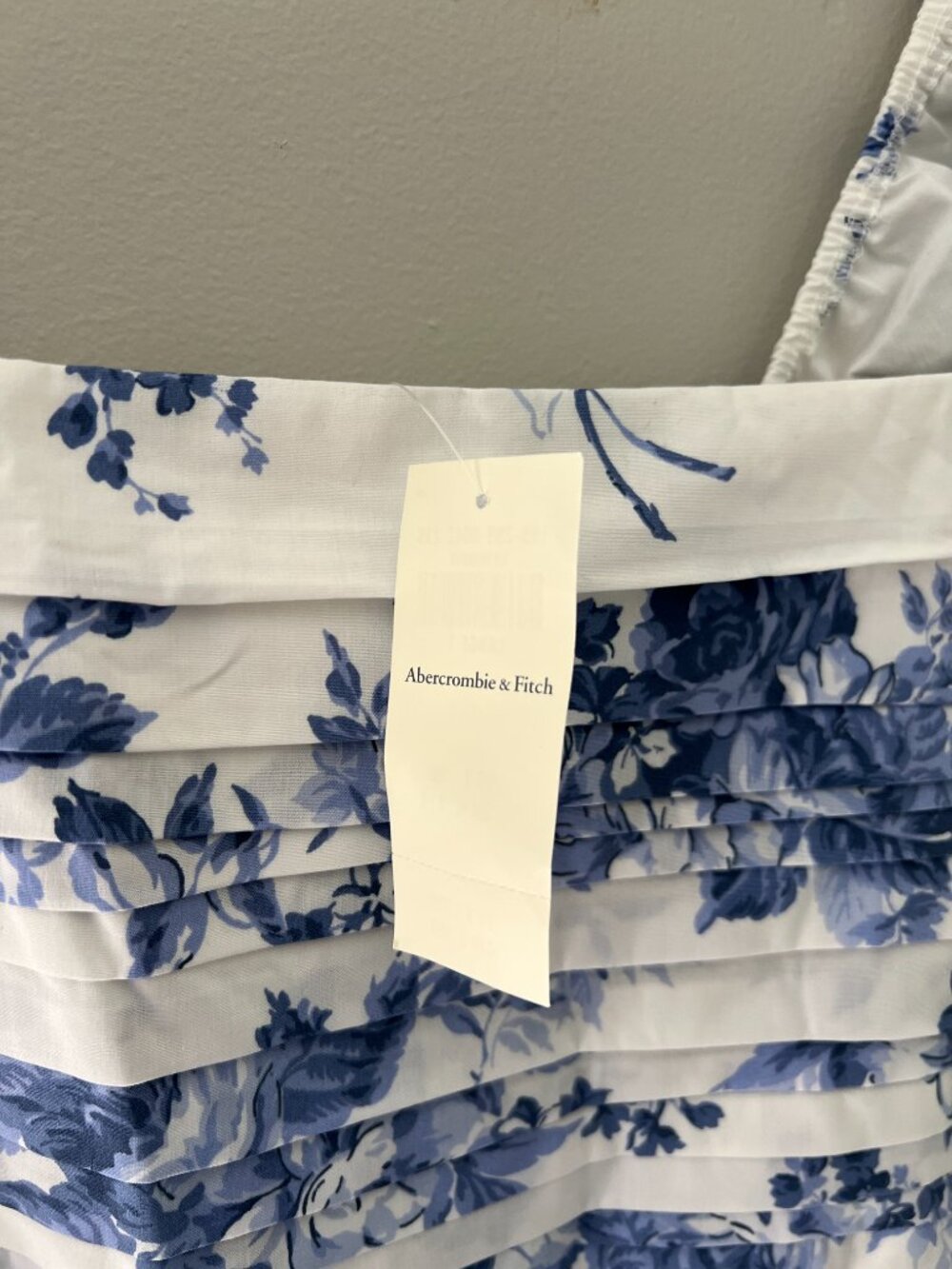 NWT Abercrombie & Fitch Emerson Poplin Puff-Sleeve Midi Dress - Large Tall - Picture 5 of 9